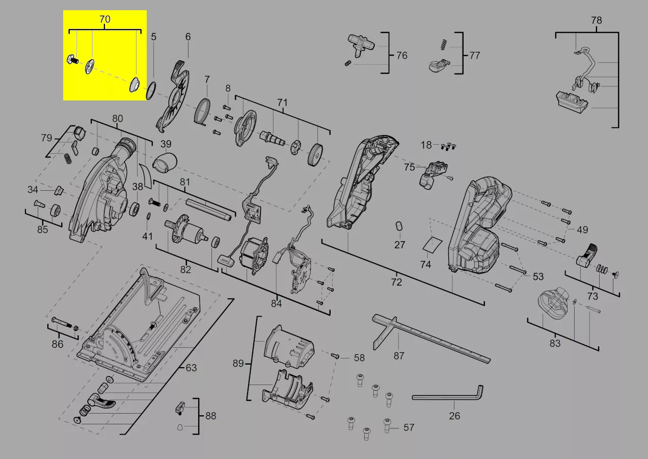 Vis + flasque réf. 4931454272 AEG